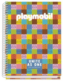 DOHE Cuaderno espiral A5 Playmobil United con tapa extradura