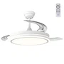 Martina Ventilador de Techo con Luz LED Integrada, Motor DC 48W, 3 Aspas, Blanco, Control Remoto, Temperatura de Color Ajustable 3500K/4000K/6500K, Temporizador