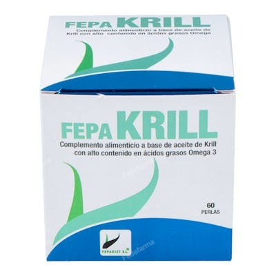 FEPADIET Fepa-Krill 500Mg 60Perlas - Aceite de Krill con Omega 3, EPA, DHA y Astaxantina para Mantenimiento Cardiovascular y Cognitivo FEPADIET Fepa-Krill 500Mg 60Perlas - Aceite de Krill con Omega 3, EPA, DHA y Astaxantina para Mantenimiento Cardiovascular y Cognitivo