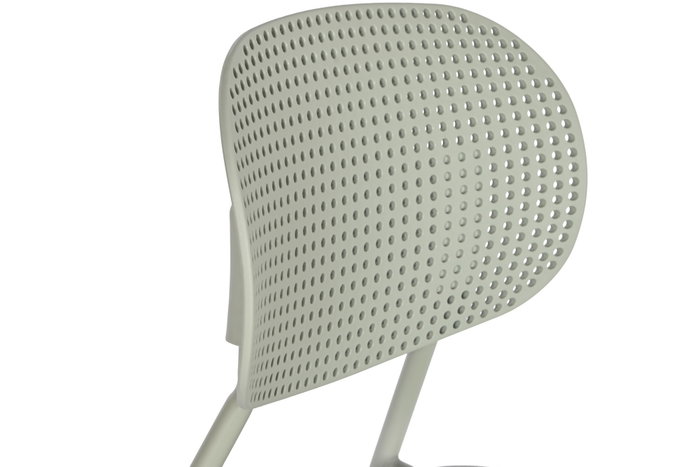 DKD Home Decor Silla PP Metal Verde Apilable