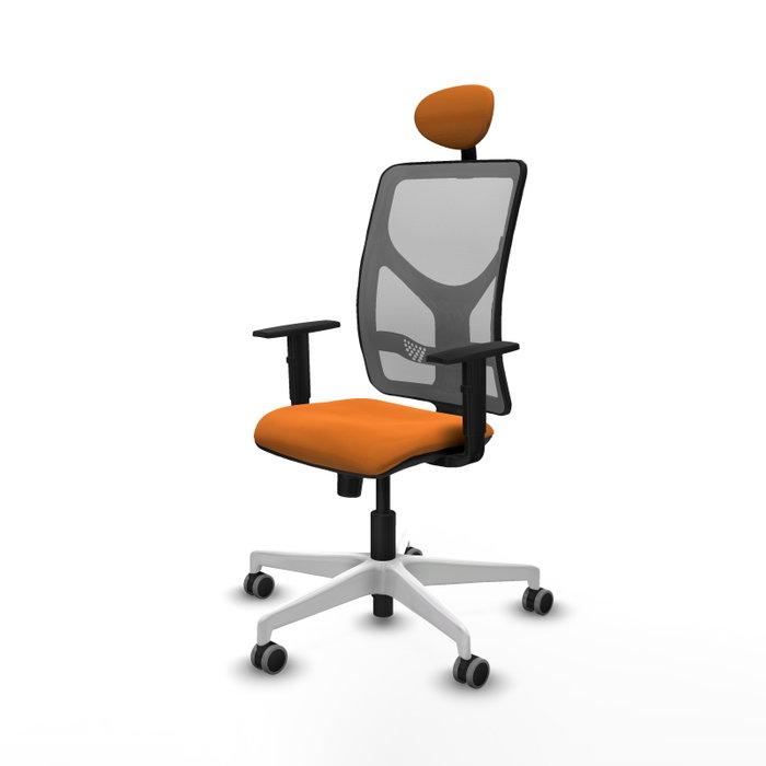 PIQUERAS Y CRESPO Silla de oficina Motilla con mecanismo Sincro, Naranja y Gris PIQUERAS Y CRESPO Silla de oficina Motilla con mecanismo Sincro, Naranja y Gris