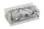 DKD Home Decor Set de 2 Velas de Cera de Parafina y Cristal Blanco