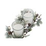 DKD Home Decor Set de 2 Velas de Cera de Parafina y Cristal Blanco