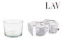 LAV Set de 4 Vasos Chiquito - 240 cc - Colección Best Offer - Cristal - 8 cm de diámetro x 5.8 cm de altura (12 Cajas)