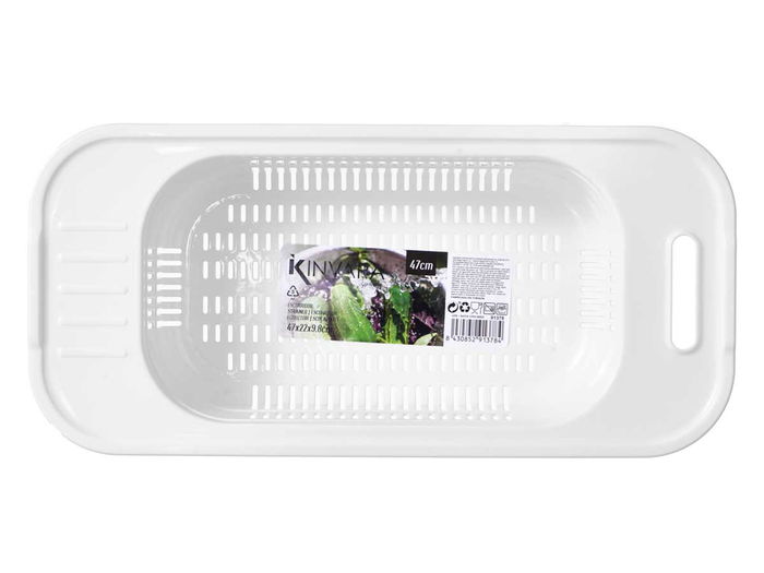 Kinvara Escurridor Fregadero Blanco 47 cm (Ancho) x 22 cm (Largo) x 9.5 cm (Alto) de Plástico (Set de 24)