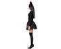 Disfraz Esqueleto Negro con Falda y Detalles Brillantes para Mujer Adulto Halloween Talla XS-S