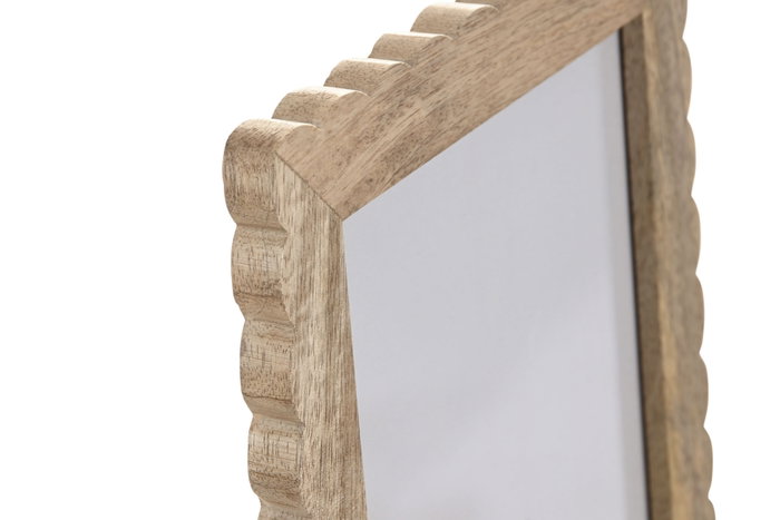DKD Home Decor Marco de Foto Colonial Natural Mango y Cristal 15x20 cm