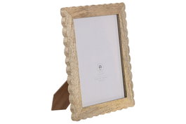 DKD Home Decor Marco de Foto Colonial Natural Mango y Cristal 15x20 cm