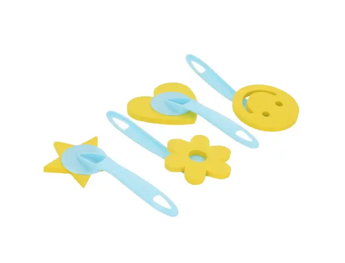 Liderpapel Set de 4 Esponjas para Manualidades con Espátula y Formas Variadas - Goma Eva para Pintar