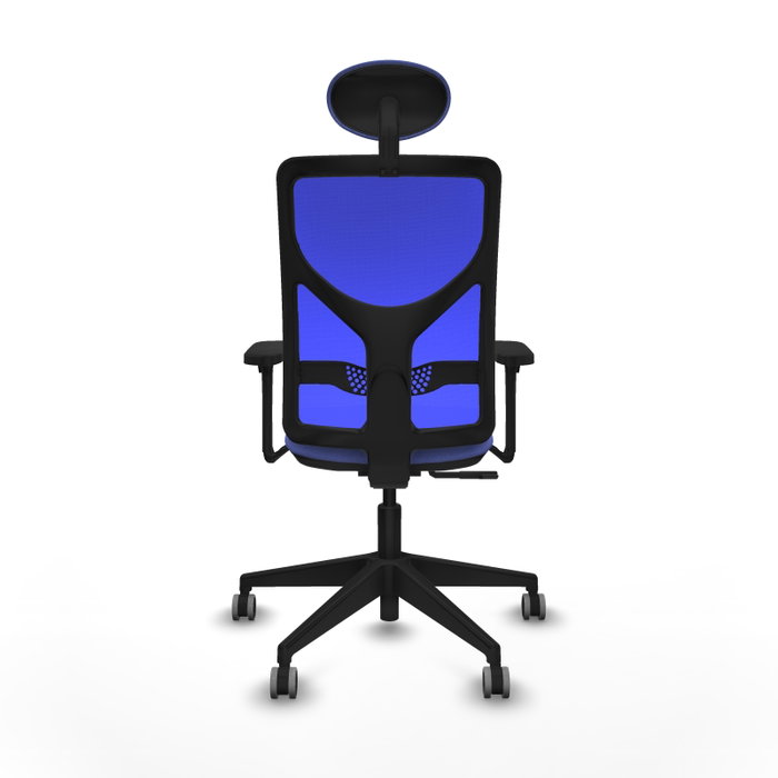 PIQUERAS Y CRESPO Silla de oficina Motilla con mecanismo Sincro, brazos 3D y cabecero fijo, Azul PIQUERAS Y CRESPO Silla de oficina Motilla con mecanismo Sincro, brazos 3D y cabecero fijo, Azul