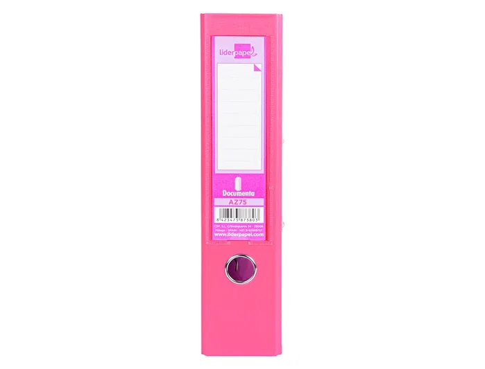 Liderpapel Archivador de Palanca A4 Rosa 75 mm