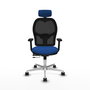 PIQUERAS Y CRESPO Silla de oficina Jorquera con mecanismo Sincro/Traslack Azul y Negro