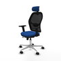 PIQUERAS Y CRESPO Silla de oficina Jorquera con mecanismo Sincro/Traslack Azul y Negro