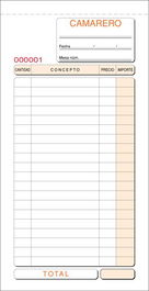 Talonario Camareros 1/3 Duplicado Loan (Set de 10)