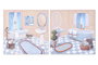 DKD Home Decor Cuadro Lienzo Abeto 40x40x2 Surtido de 2 Colores (Pack de 6)