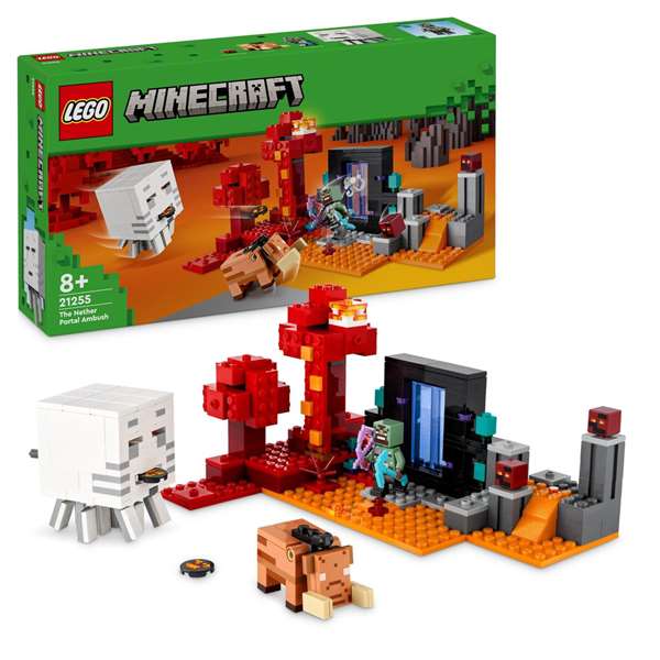 LEGO 21255 Minecraft La Emboscada en el Portal del Nether Juego de construcción 352 Piezas