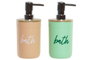 DKD Home Decor Vaso PP Bambú Bath rosa verde Surtido