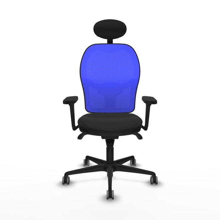 PIQUERAS Y CRESPO Silla de oficina Jorquera con mecanismo Sincro, Negro y Azul