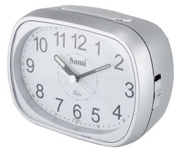 SAMI Despertador, Forma Oval Mediano con Pantalla LED, Campana Silenciosa, Color Azul