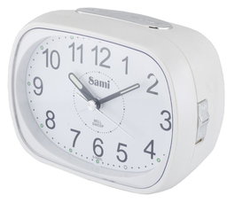 SAMI Despertador, Forma Oval Mediano con Pantalla LED, Campana Silenciosa, Color Azul