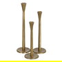 Portavelas Dorado Aluminio Decoración 10 X 10 X 31 cm (Set de 2)