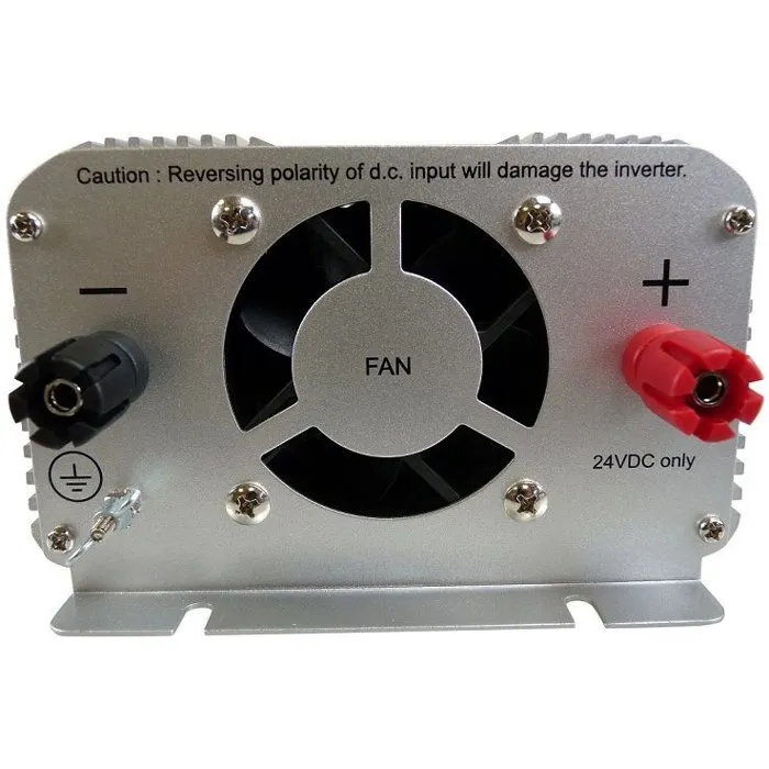 Htc Equipement HTC433031 Convertidor de Tensión 1000W con 2 Tomas de Corriente 24/220 V