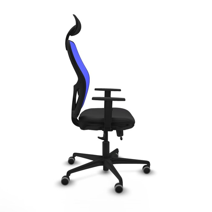 PIQUERAS Y CRESPO Silla de oficina Jorquera con mecanismo Sincro/Traslack Negro y Azul PIQUERAS Y CRESPO Silla de oficina Jorquera con mecanismo Sincro/Traslack Negro y Azul