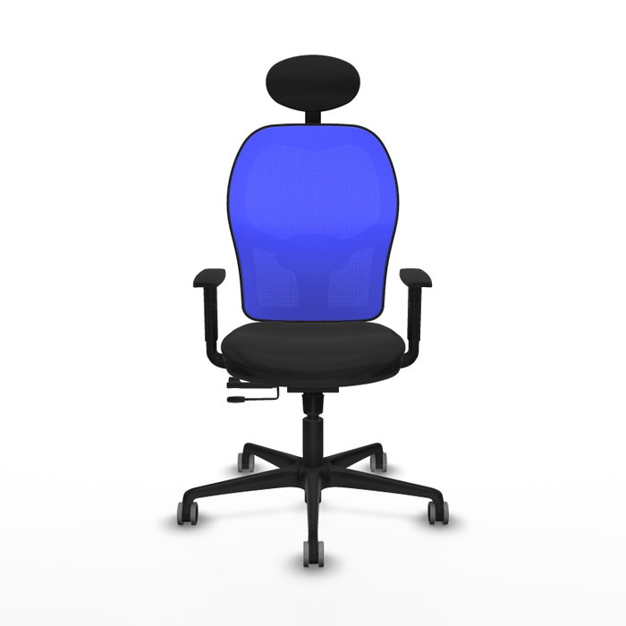 PIQUERAS Y CRESPO Silla de oficina Jorquera con mecanismo Sincro/Traslack Negro y Azul PIQUERAS Y CRESPO Silla de oficina Jorquera con mecanismo Sincro/Traslack Negro y Azul