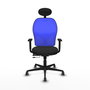 PIQUERAS Y CRESPO Silla de oficina Jorquera con mecanismo Sincro/Traslack Negro y Azul