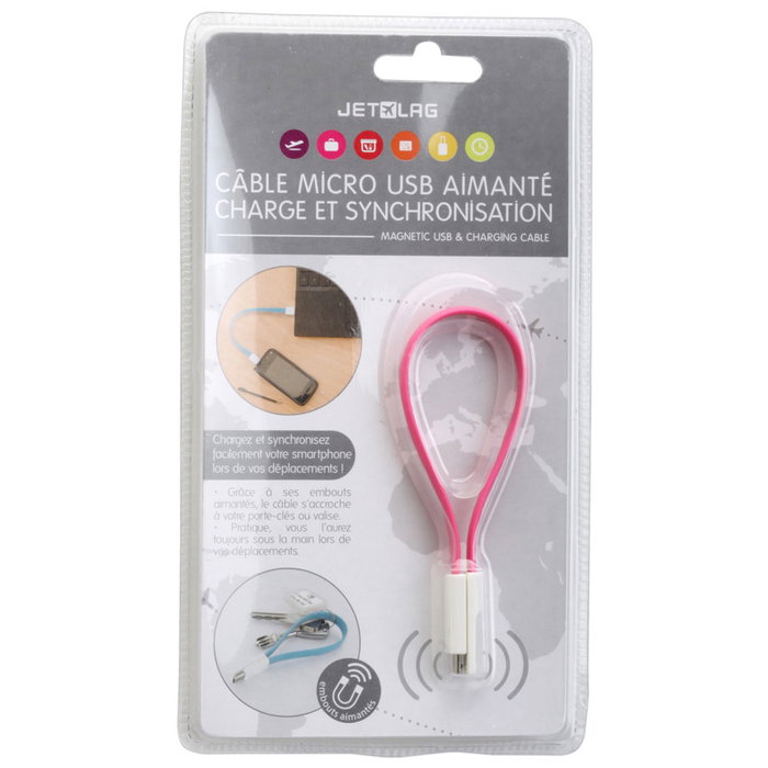 Jet Lag Cable Carga-Sincro USB Imán Llavero Colores Surtidos Jet Lag Cable Carga-Sincro USB Imán Llavero Colores Surtidos