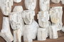 DKD Home Decor Decoración de pared Teca Tribu Blanco