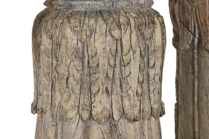DKD Home Decor Columna de Teca Natural 23x23x149 cm