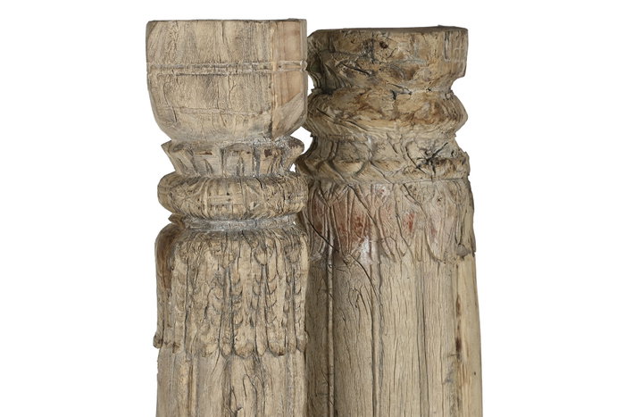 DKD Home Decor Columna de Teca Natural 23x23x149 cm
