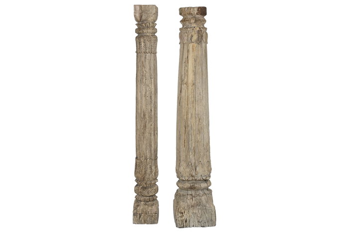 DKD Home Decor Columna de Teca Natural 23x23x149 cm