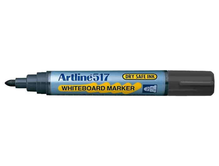 Artline EK-517 Rotulador Pizarra Negro Punta Redonda 2 mm Tinta Bajo Olor
