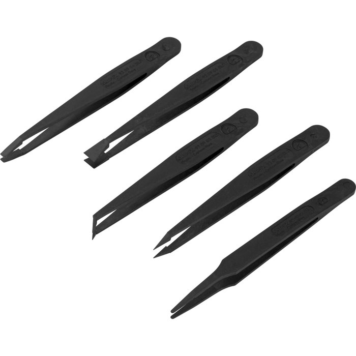 Knipex Juego de Pinzas de Plástico ESD de 5 Piezas Knipex Juego de Pinzas de Plástico ESD de 5 Piezas
