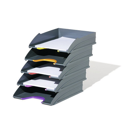 Durable Bandeja de sobremesa Varicolor Antracita/Multicolor Pack de 5