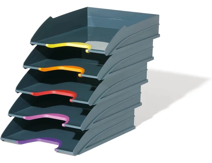 Durable Bandeja de sobremesa Varicolor Antracita/Multicolor Pack de 5