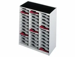 Paperflow Mueble Auxiliar Clasificador Monobloque 36 Casillas A4 Gris