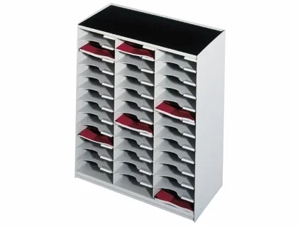 Paperflow Mueble Auxiliar Clasificador Monobloque 36 Casillas A4 Gris Paperflow Mueble Auxiliar Clasificador Monobloque 36 Casillas A4 Gris