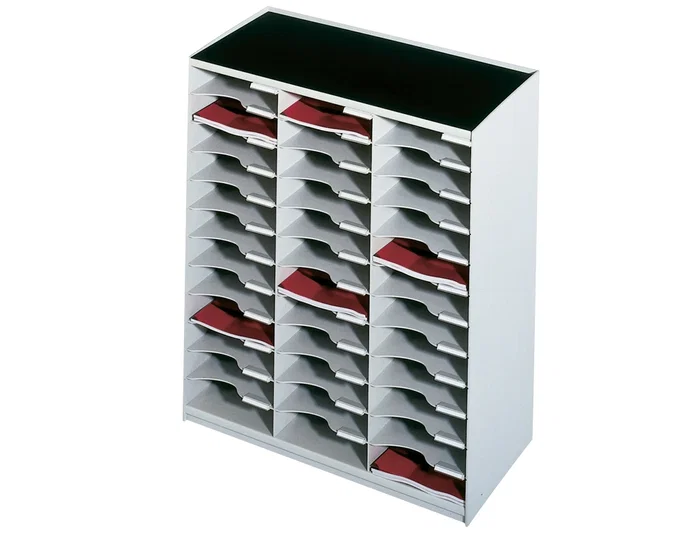 Paperflow Mueble Auxiliar Clasificador Monobloque 36 Casillas A4 Gris Paperflow Mueble Auxiliar Clasificador Monobloque 36 Casillas A4 Gris