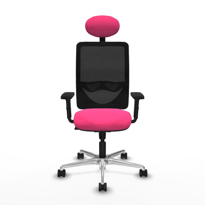 PIQUERAS Y CRESPO Silla de oficina Zulema Rosa y Negro con mecanismo Sincro PIQUERAS Y CRESPO Silla de oficina Zulema Rosa y Negro con mecanismo Sincro
