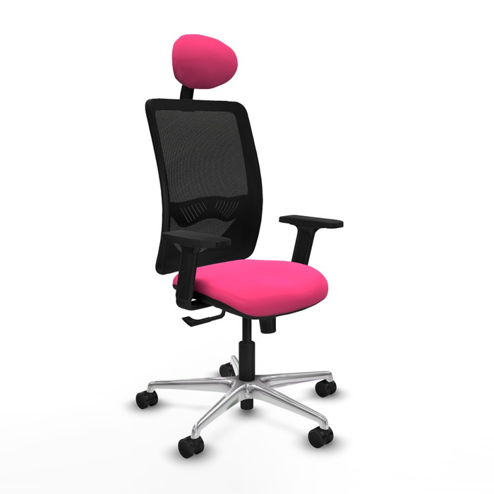 PIQUERAS Y CRESPO Silla de oficina Zulema Rosa y Negro con mecanismo Sincro PIQUERAS Y CRESPO Silla de oficina Zulema Rosa y Negro con mecanismo Sincro