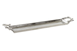 DKD Home Decor Centro Mesa Tradicional Plateado Aluminio 13 x 5 x 69 cm