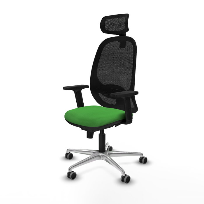 PIQUERAS Y CRESPO Silla de oficina Cilanco con mecanismo Sincro Verde y Negro