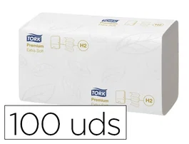 Tork Toalla Secamanos Xpress Extrasuave Engarzada 2 Capas Blanca 34x21,2 cm Paquete 100 Unidades Ecolabel