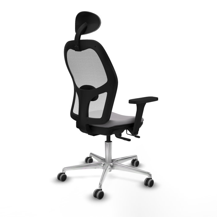 PIQUERAS Y CRESPO Silla de oficina Jorquera con Mecanismo Sincro/Traslack Gris y Blanco