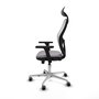 PIQUERAS Y CRESPO Silla de oficina Jorquera con Mecanismo Sincro/Traslack Gris y Blanco