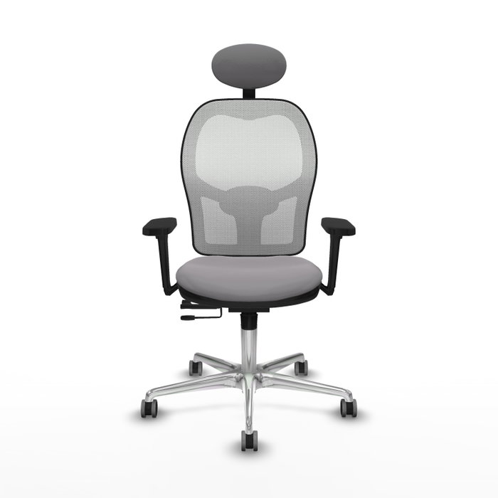 PIQUERAS Y CRESPO Silla de oficina Jorquera con Mecanismo Sincro/Traslack Gris y Blanco
