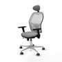 PIQUERAS Y CRESPO Silla de oficina Jorquera con Mecanismo Sincro/Traslack Gris y Blanco